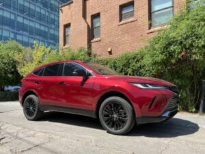 The 2023 Toyota Venza XLE Nightshade in Ruby Flare Pearl